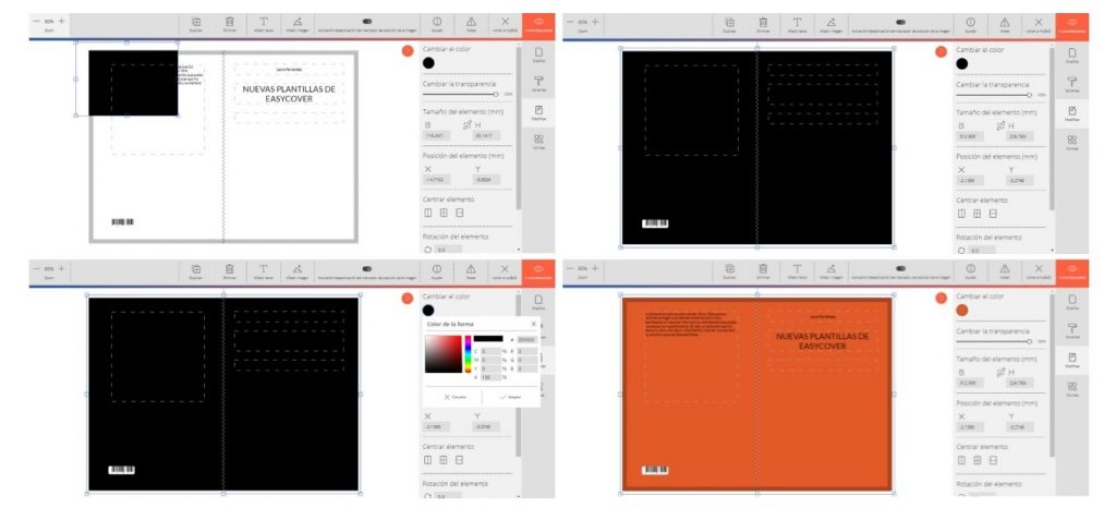 BoD Blog cómo hacer una portada de un libro con easyCOVER diseño propio colores